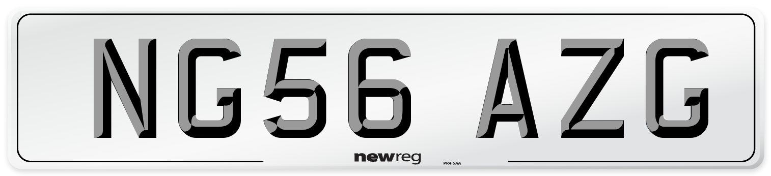 NG56 AZG Number Plate from New Reg